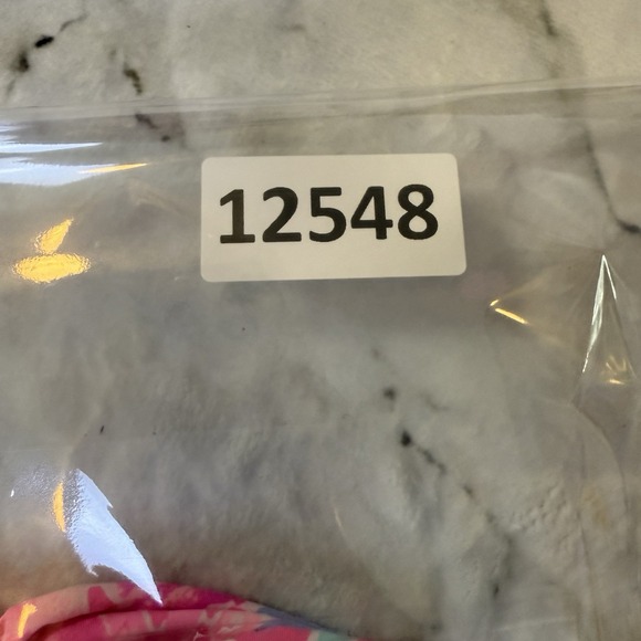 Lilly Pulitzer Bikini Top Womens Size 4 Floral Pink Blue Strapless Swimsuit - Picture 8 of 8